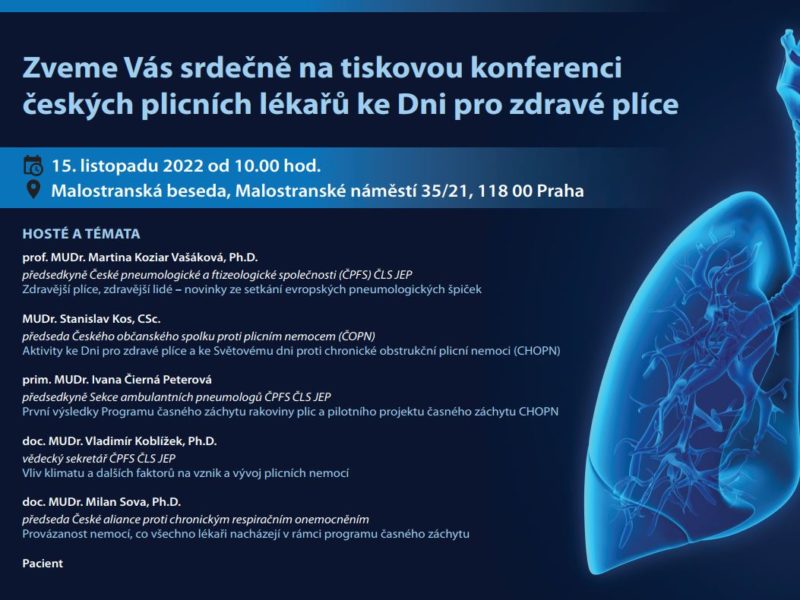 Pozvánka na TK – plíce, data z preventivních programů, nový pohled na pacienty